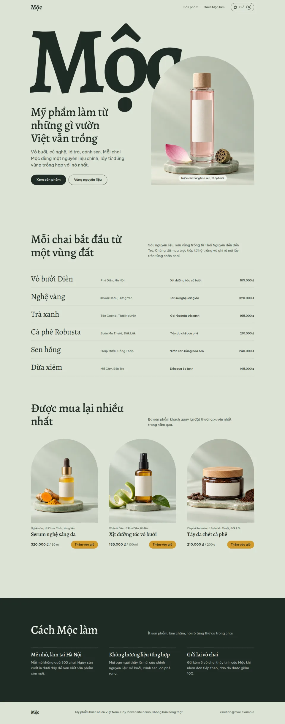 Mộc — online cosmetics store